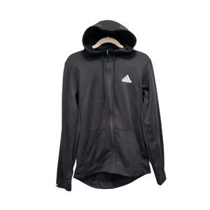 Adidas Game‎ and Go Jacket Mens Small Logo Full Zip Hoodie Top Black White